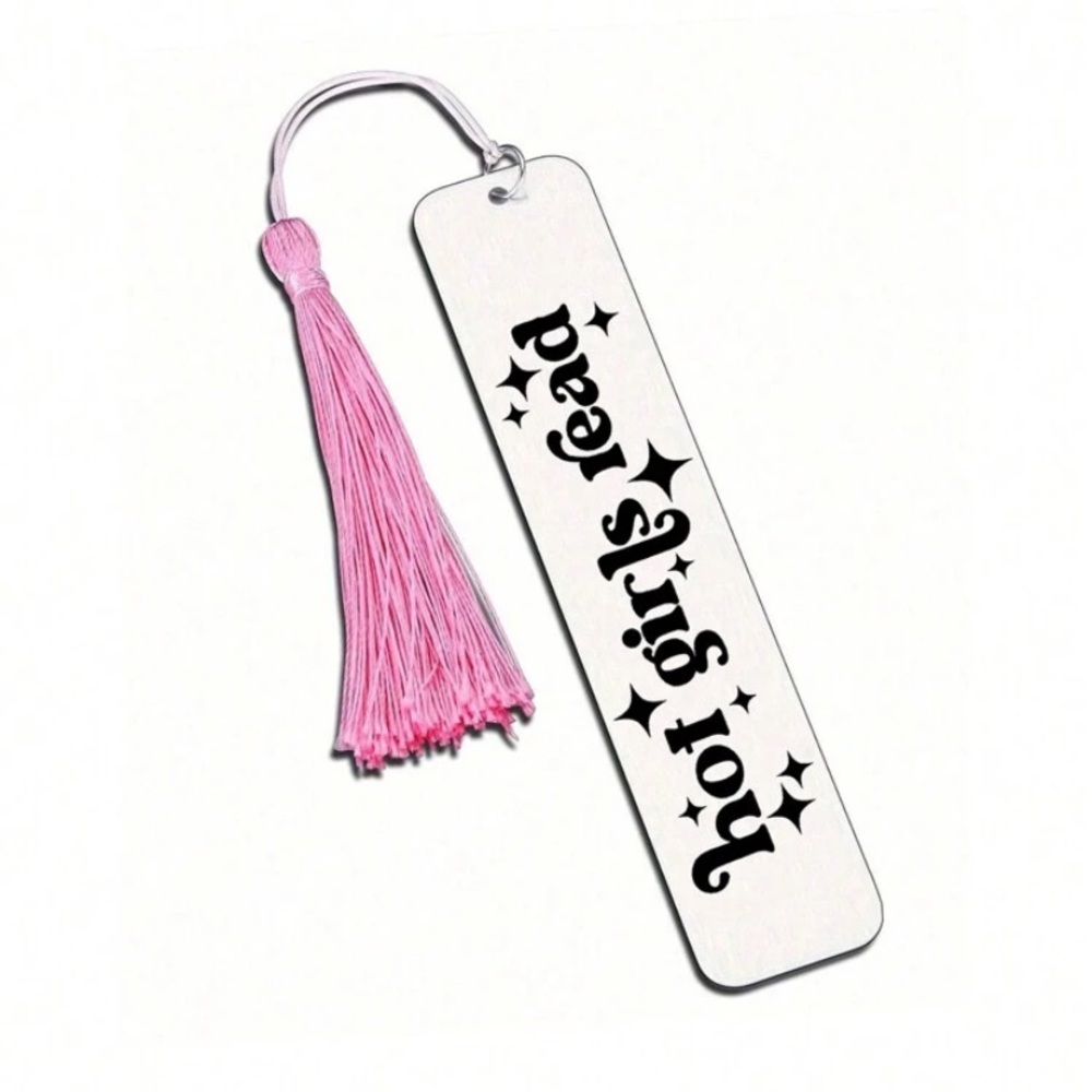 Stainless Bookmark with Tassel Hot Girls Read - Picture 2 of 4